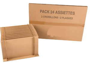 PACK 24 ASSIETTES CARTON BARREL