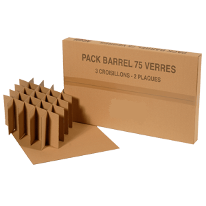 PACK 75 VERRES CARTON BARREL